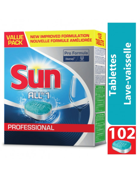 Sun Pro Formula Tablettes lave-vaisselle tout en 1 (102 tablettes