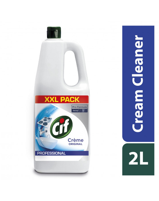 Cif Professional Cream Cleaner 2L, Professional Washroom and Kitchen  Cleaning Products, Remove burnt on food, grease soap and water marks - Pro  Formula » Janitorial Cleaning Products UK